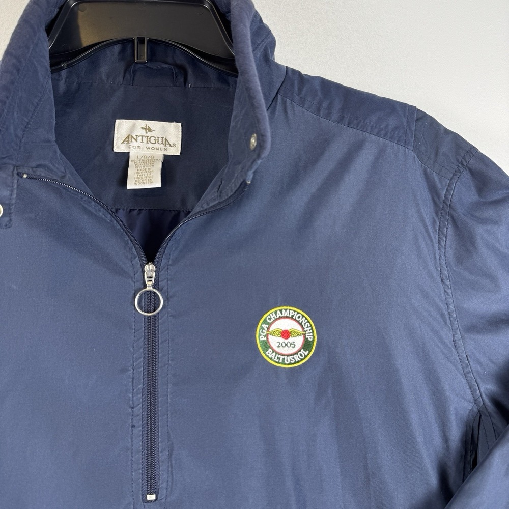 Antigua PGA Championship Baltusrol 2005 1/4 Zip Navy Pullover Women's SIze Large - Picture 1 of 11